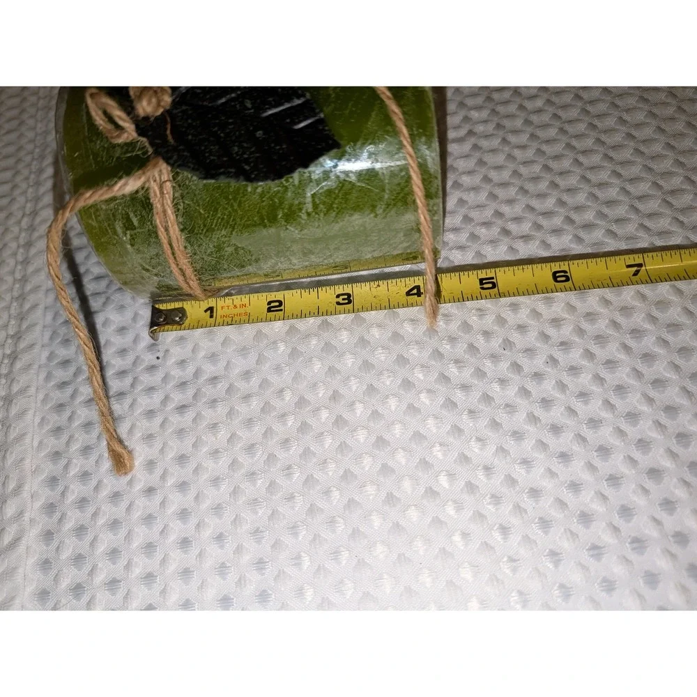 Flickering Green Flameless Wax Pillar Candle 2x4